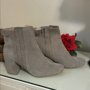 Zara Taupe Suede Ankle Booties Size 9 1/2 or 40